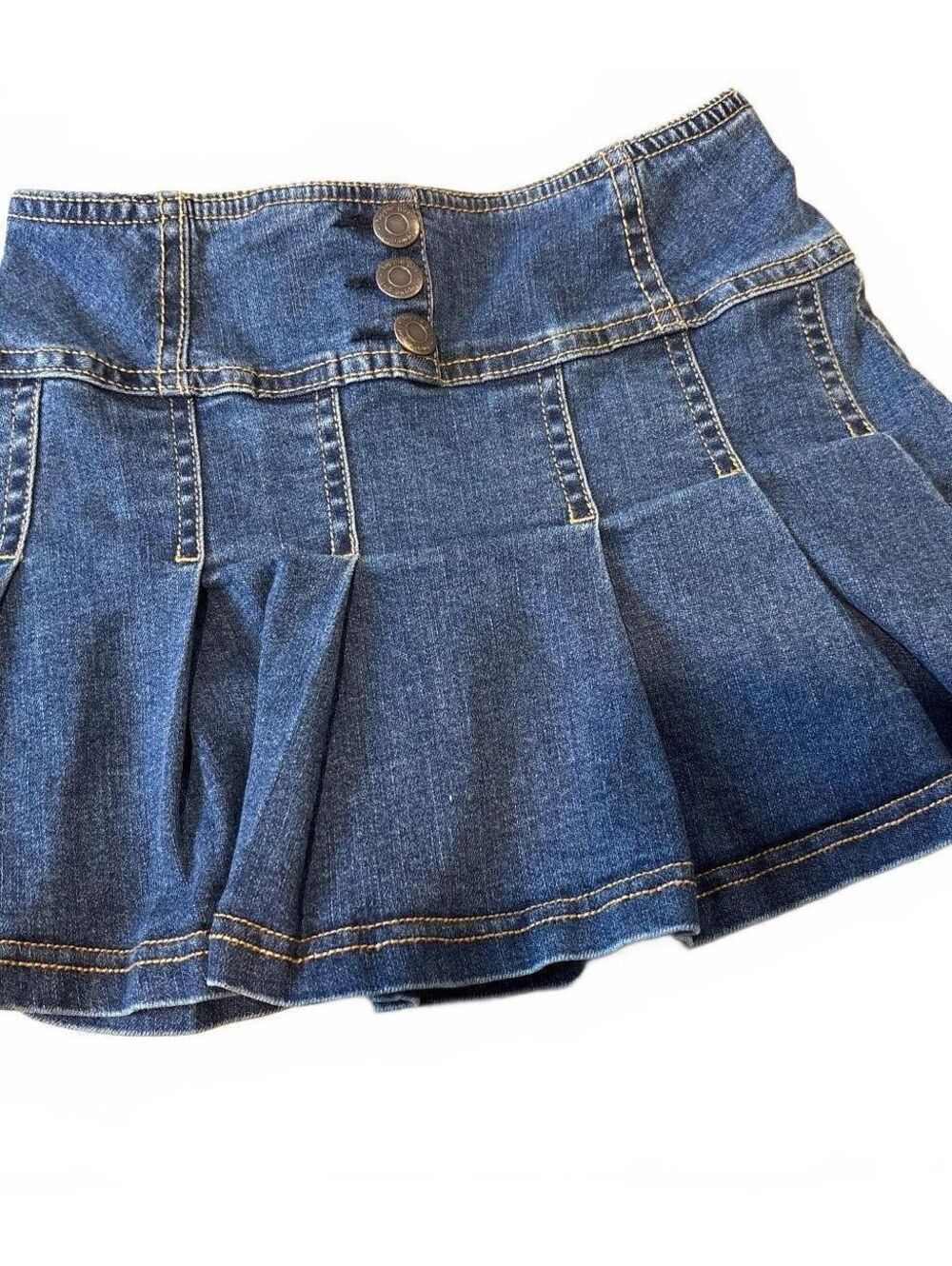 Hippie Girl Girls' Denim Pleated Skirt Size 7